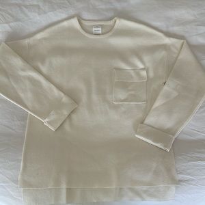 Zara, girl, white knit sweater, size 11-12